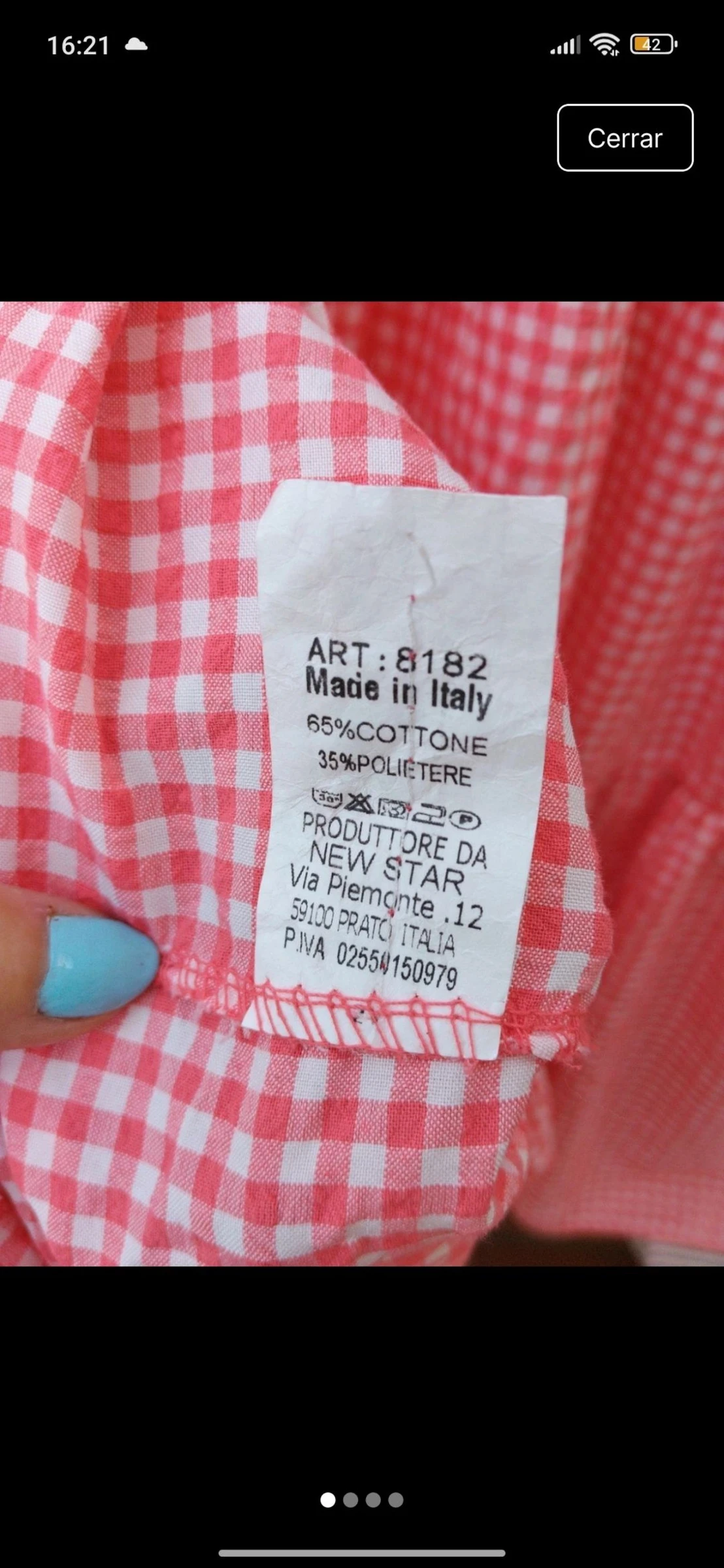 Nieuwe zomerjurk met Vichy patroon met etiket – photo 4